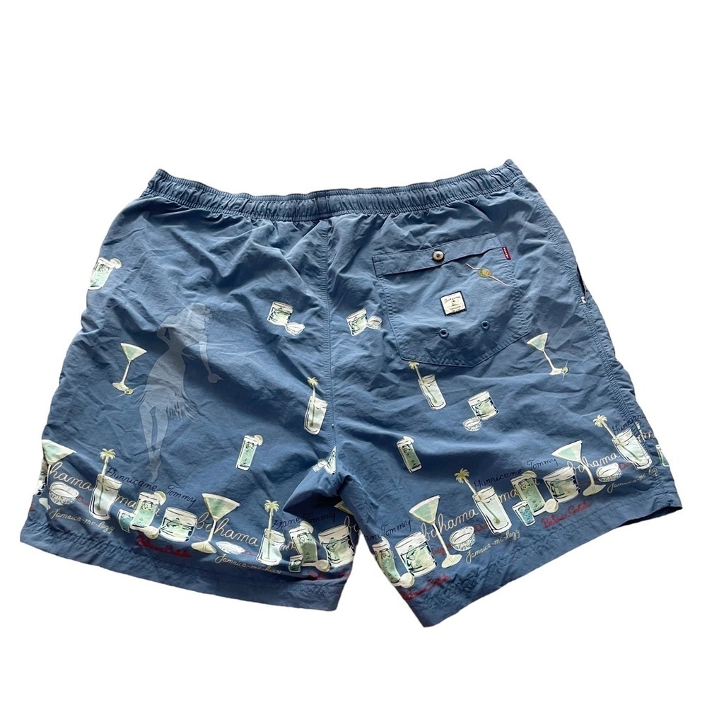 Tommy Bahama Men’s Swim Trunk Shorts Lined Drawstring HulaGirl Cocktails Sz XL - Picture 2 of 7
